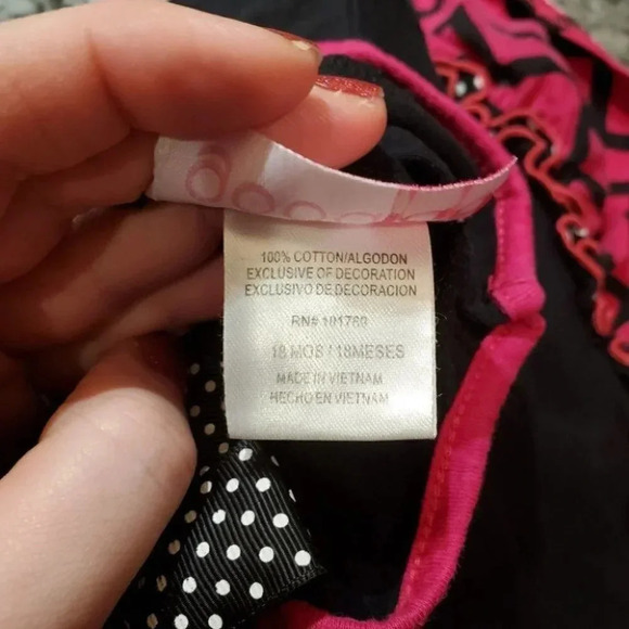 18m, GoodLad, Black and Pink Lady Bug Baby Play Dress - Picture 9 of 11